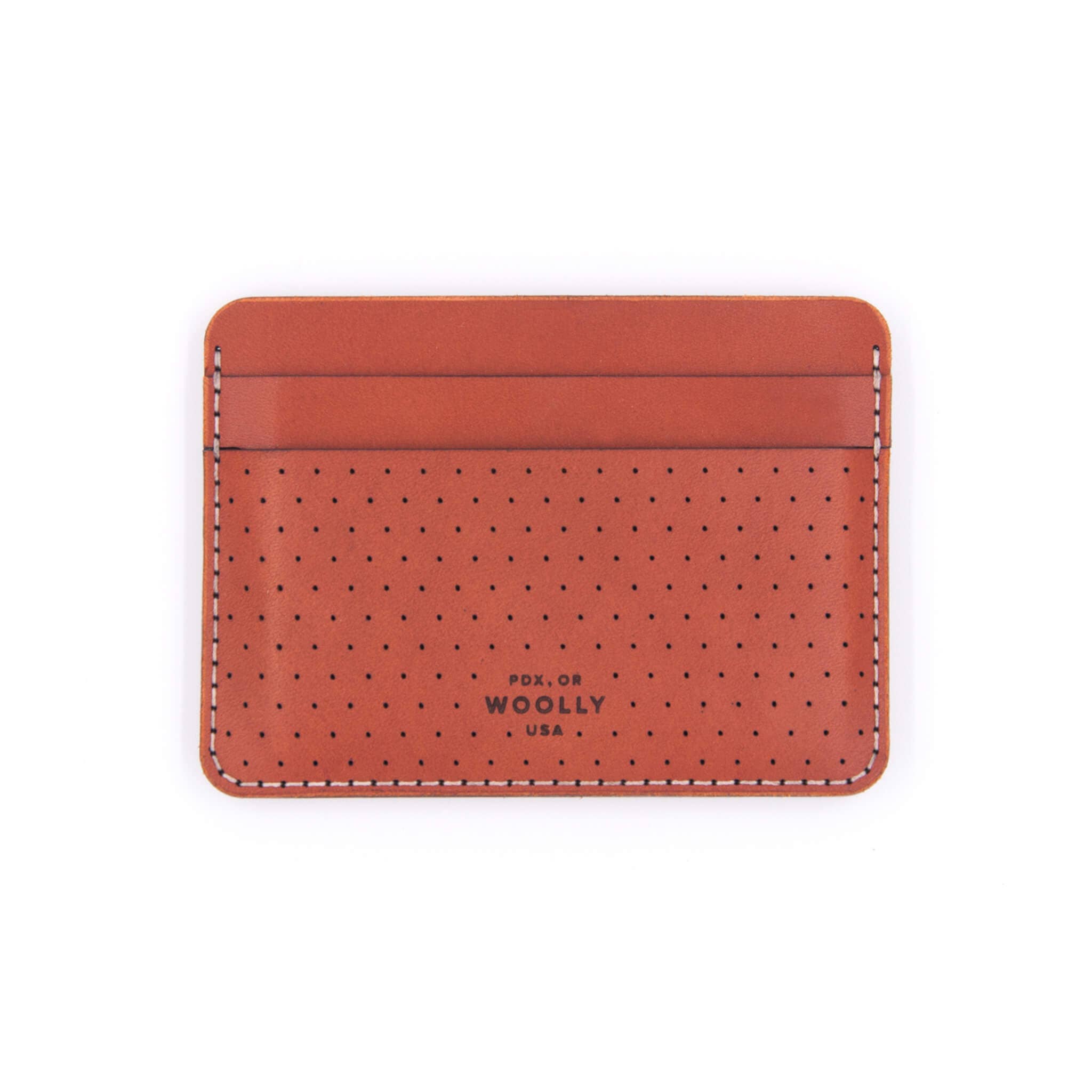 Leather Half Wallet- Perf'd